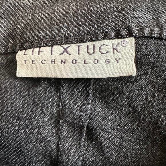 NYDJ Shorts Black Womens 10 Linen LiftXTuck Technology High-Rise Bermuda Casual - Picture 4 of 7